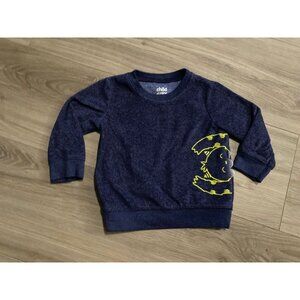 Child of Mine by Carters Boys Blue pullover Sweater Monster Size 12 Months